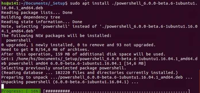 Erste Schritte mit der PowerShell Core unter Ubuntu-Linux