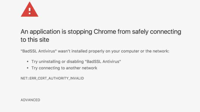 Chrome soll vor schlampiger AV-Software warnen