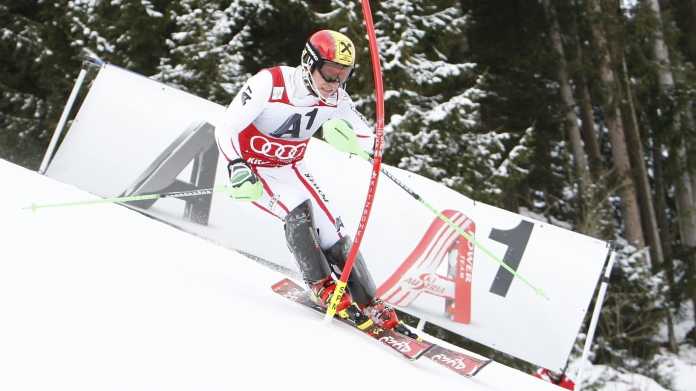 Skifahrer Marcel Hirscher bei einem Rennen