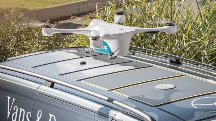 Vans &amp; Drones: Mercedes testet Paketlieferung mit Drohnen in Zürich