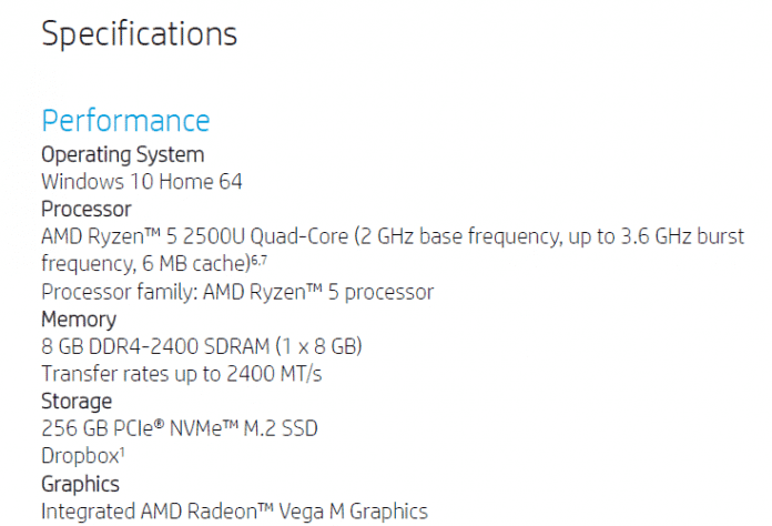 HP ENVY x360 15-bq101na: Ryzen 5 2500U und eine integrierte Vega-M-GPU.