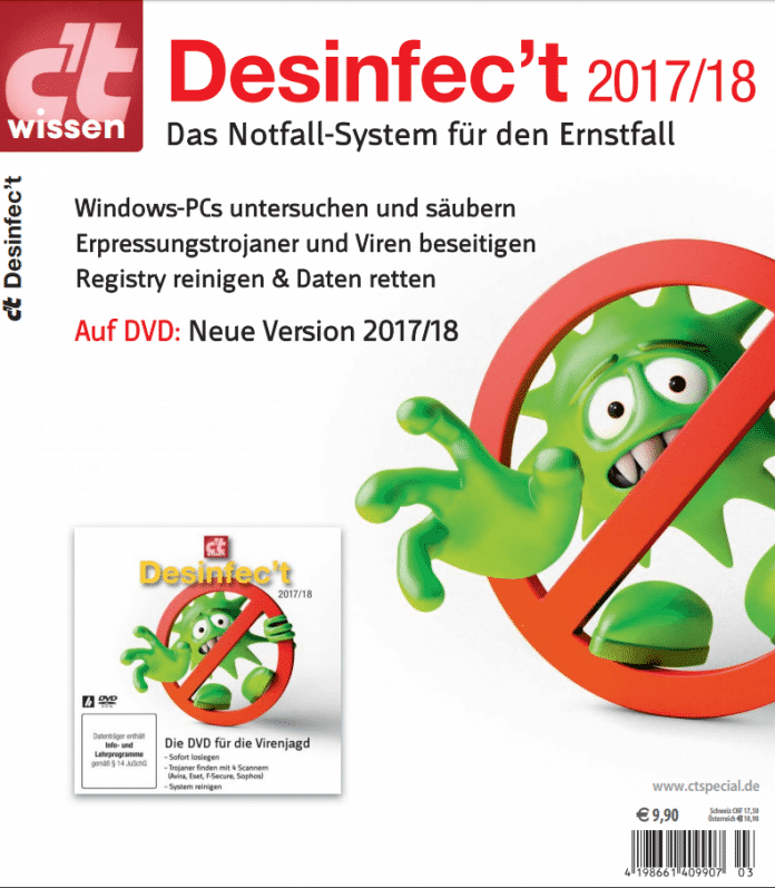 Desinfec't 2017/18 von der Heft-DVD läuft auch von einem USB-Stick - den man mit wenigen Klicks erzeugt.