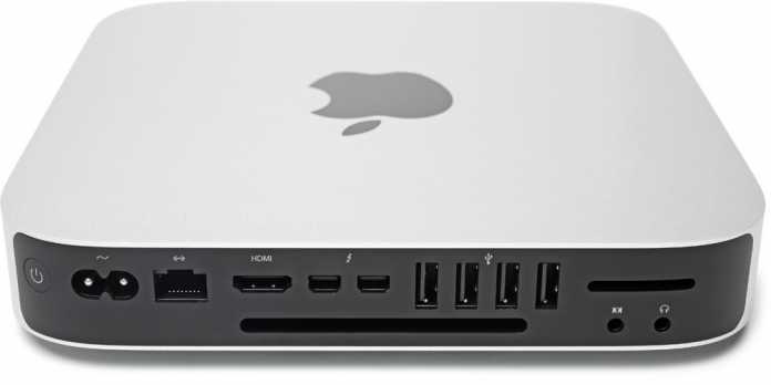 Der Mac mini 2014, damals neu mit zwei Thunderbolt-Anschlüssen. Die Quad-Core-Option fiel allerdings weg.