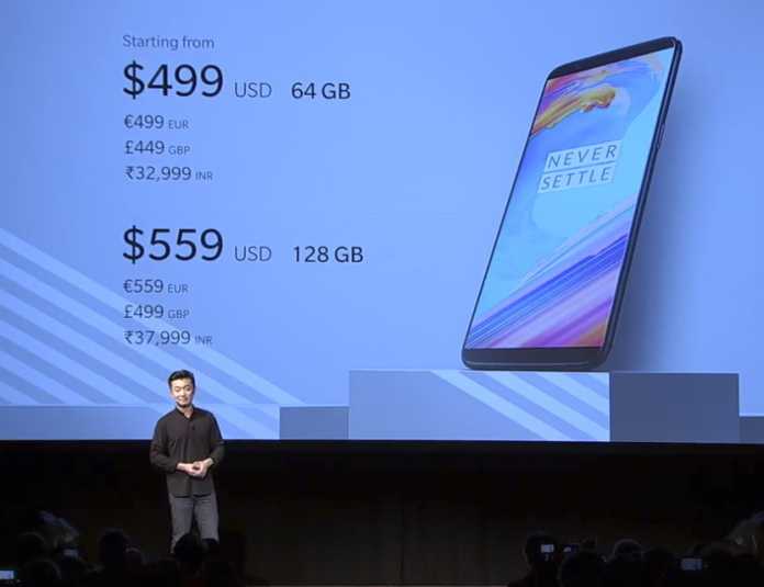 Die Preise des OnePlus 5T