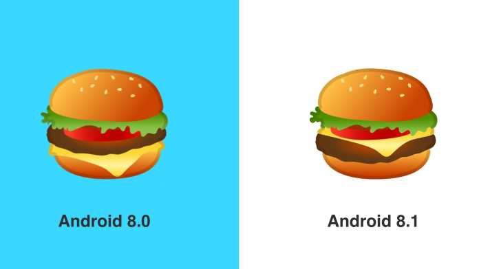 Bei Android 8.1 liegt der Käse auf der Bulette
