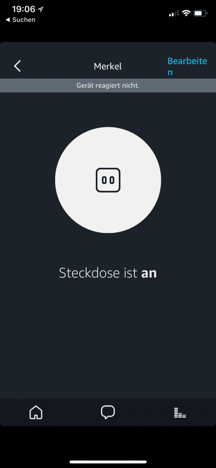In der Amazon Alexa App tauchen nach dem Koppeln die LEDs Merkel und Schulz auf