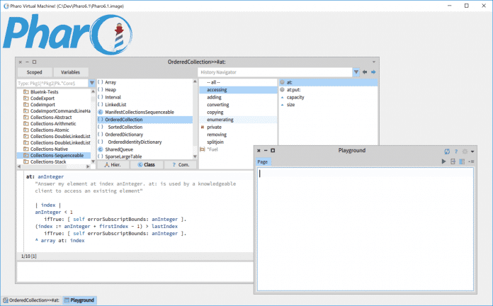 Screenshot des Pharo Desktop (Abb. 1)