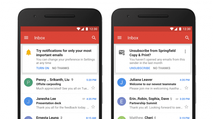 Gmail erkennt künftig Newsletter, die der Nutzer eh nicht liest – ein kurzes Antippen kündigt das Abo.