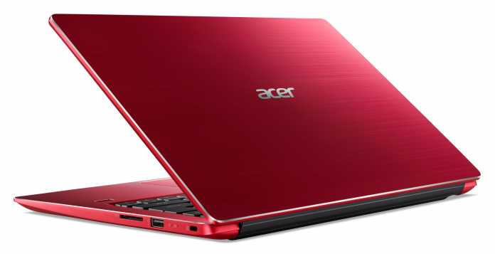 Das Acer Swift 3 gibt es in der 14-Zoll-Variante in mehreren kräftigen Farbtönen.