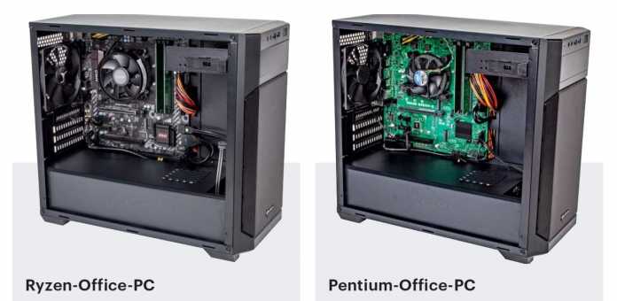 Bauvorschläge für Bürocomputer mit AMD Ryzen oder Intel Pentium G