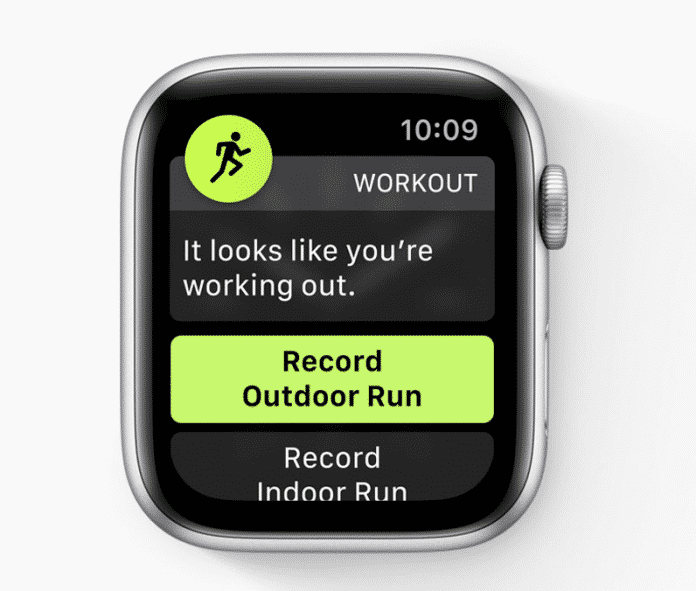 Bestimmte Bewegungsabfolgen soll die Apple Watch nun automatisch erkennen und das Starten einer Trainingseinheit anbieten.