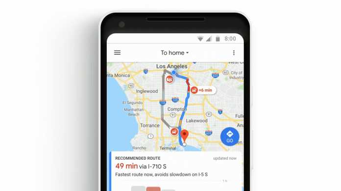 Google Maps zeigt Echtzeit-Verkehrsdaten von Bussen und Bahnen an