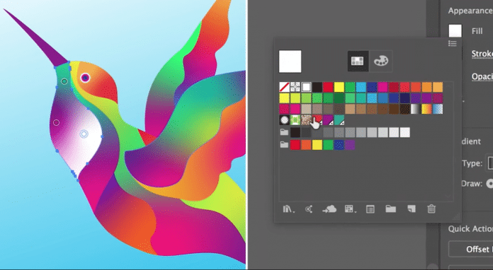 Illustrator CC bekommt ein erweitertes Werkzeug für Farbverläufe.
