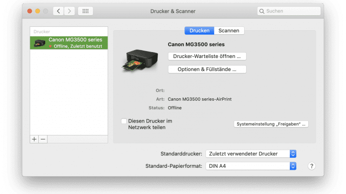 Druckertreiber für den Mac: Apple stellt Kompatibilitätsliste ein