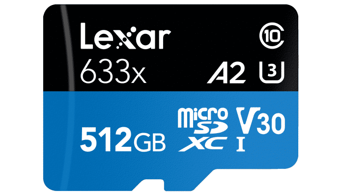 Lexar bringt 512-GByte-MicroSD-Karte mit A2-Spezifikation