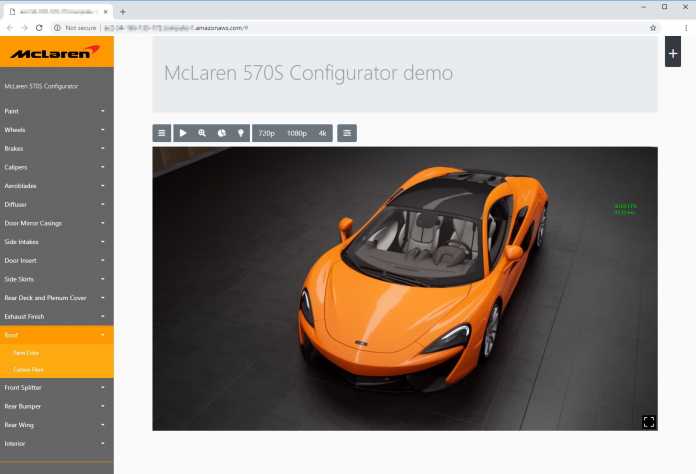 Unreal Engine, Modell und Bild McLaren