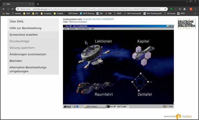Screenshot des EmiL Systems