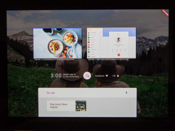 Googles Betriebssystem Fuchsia in Aktion auf einem Pixelbook.