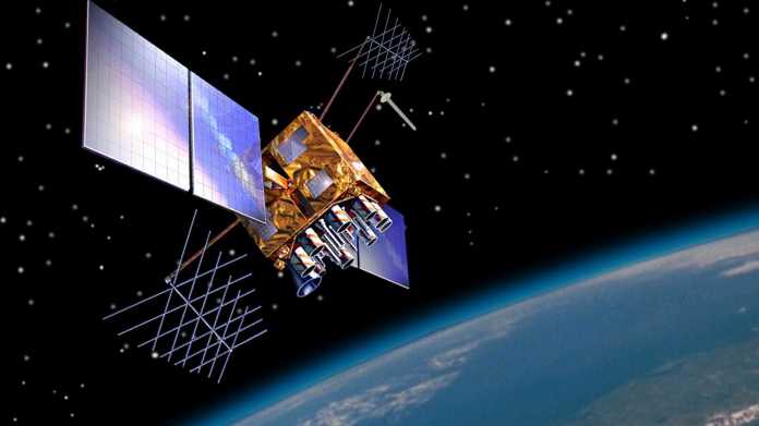 Darstellung eines Satelliten im Orbit