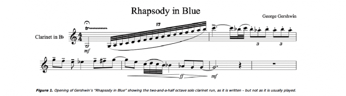 Die Eingangssequenz der &quot;Rhapsody in Blue&quot;