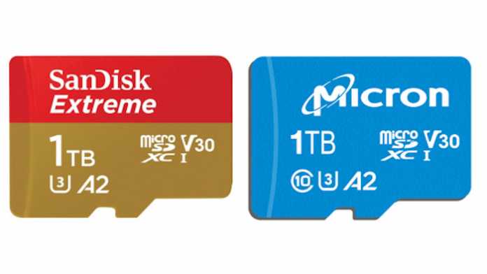 MicroSD-Karten mit 1 TByte Speicher