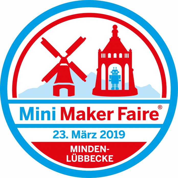 Logo der Mini Maker Faire Minden-Lübbecke am 23. März 2019.