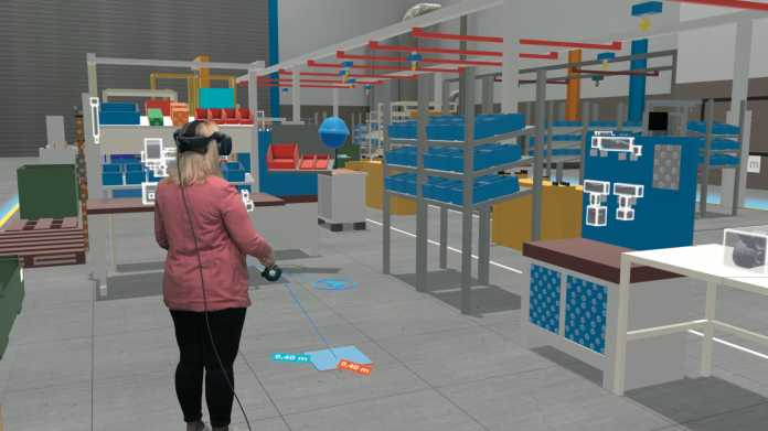 Per Handbewegung Regale aufbauen: Die Boxplan-VR-Software ist deutlich einfacher zu bedienen als ein CAD-Programm.