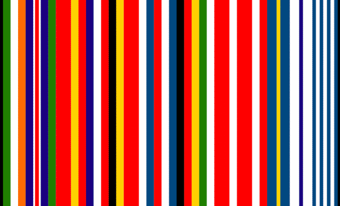 Eine Interpretation der Europaflagge durch Rem Koolhaas