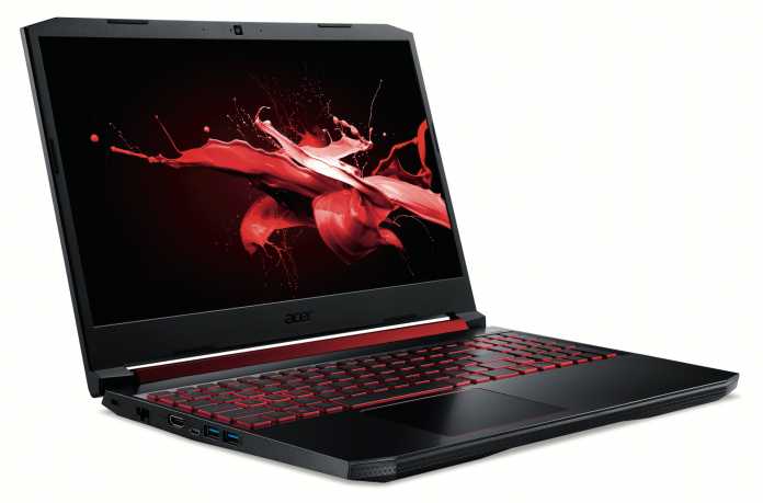 Im Gaming-Notebook Acer Nitro 5 arbeiten ein Prozessor aus Intels neunter Core-i-Generation und Nvidias GeForce GTX 1660Ti.