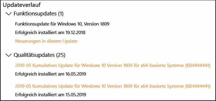 Windows 10: Update KB4494441 mit Fallstricken