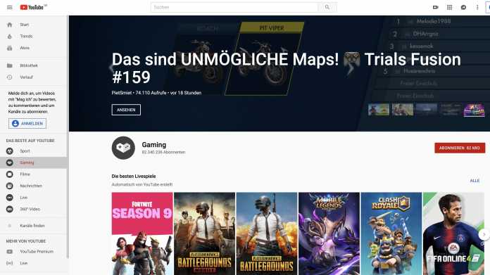 YouTube Gaming App wird eingestellt