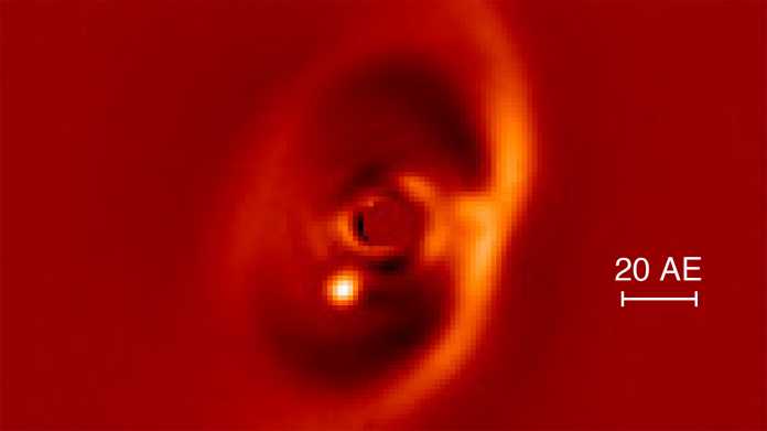 Das erste Bild eines Exoplaneten in einer protoplanetaren Scheibe
