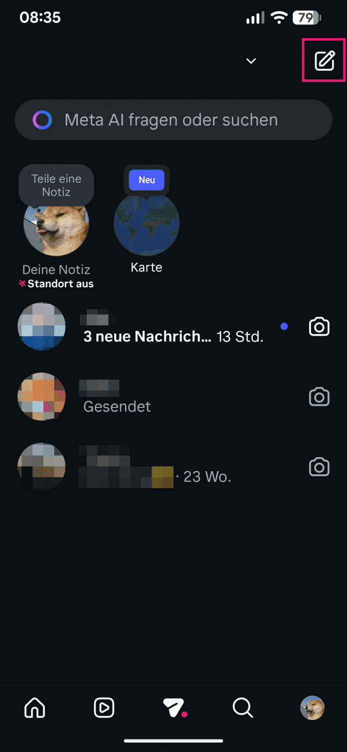 Instagram: Neuer Chat