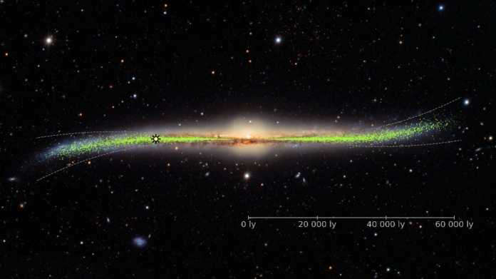3D-Karte der Milchstraße: Unsere Heimatgalaxie ist an den Rändern