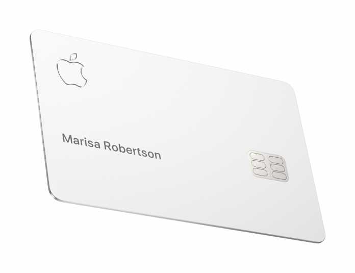 Die physische Apple-Kreditkarte kommt ohne typische Merkmale wie eine aufgedruckte Kreditkartennummer aus.