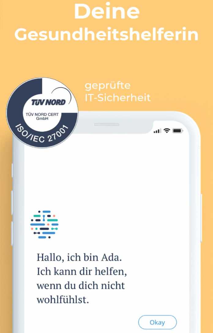 Ada advertises its health app with a TÜV seal of approval. The TÜV, a product inspection and certification agency, apparently did not object to the data transfer.