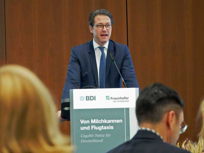 Bundesverkehrsminister Andreas Scheuer (CSU) am 20.10.2019 auf einer Veranstaltung von BDI und Fraunhofer IUK