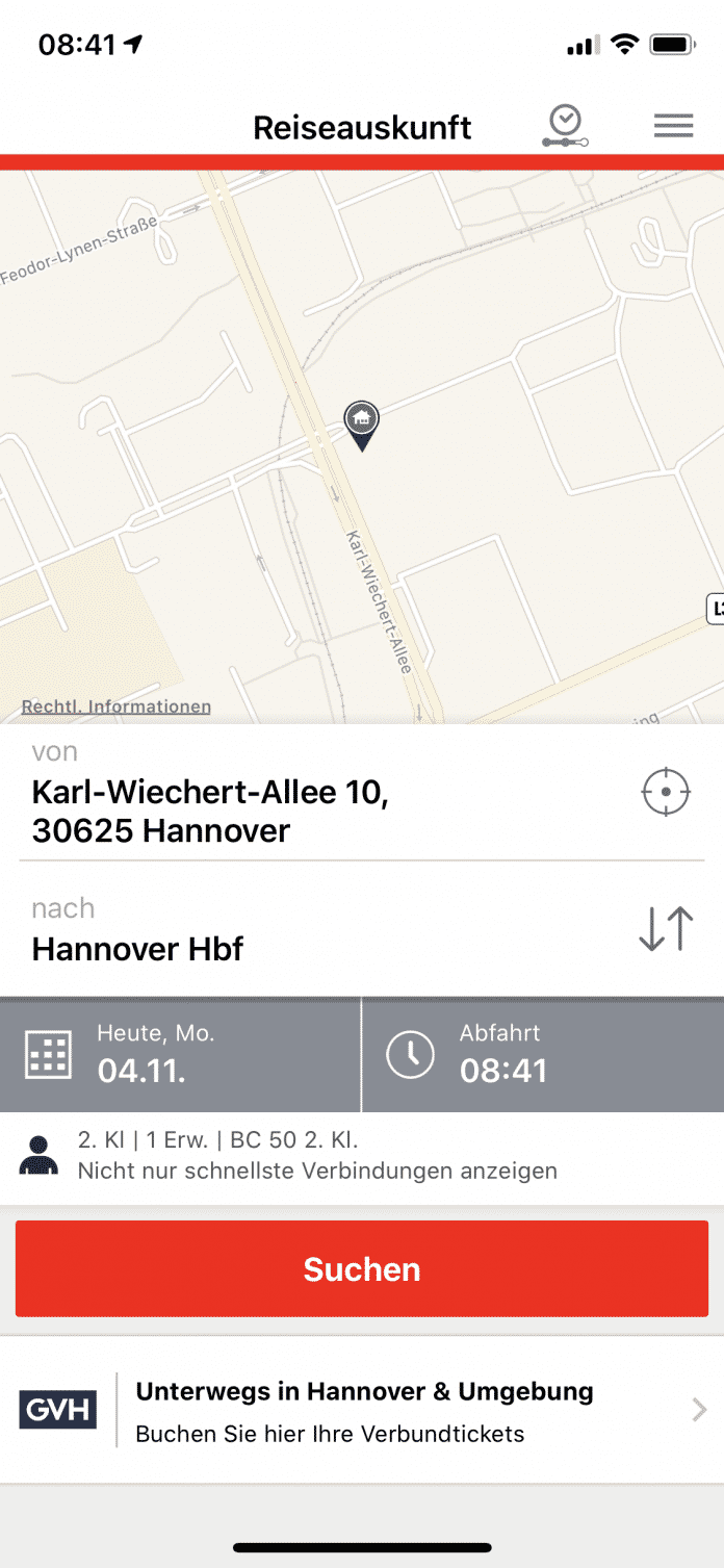 Der DB Navigator bietet mehr Funktionen als der Web-Auftritt der Deutschen Bahn. Das geht teilweise zulasten der Übersichtlichkeit.