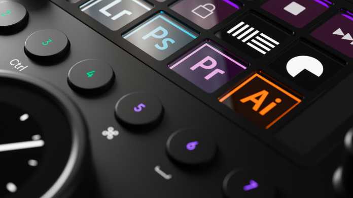 Touchscreen-Buttons erleichtern den Programmwechsel etwa zwsichen Adobe Lightroom und Photoshop.