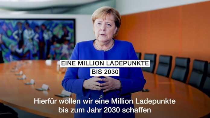 Elektromobilität: Merkel will eine Million Ladestationen bis 2030 errichten lassen