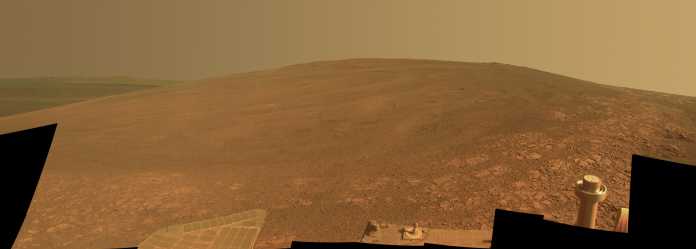 Der Murray-Grat an der westlichen Kante des Endeavour-Kraters auf dem Mars<br />
.