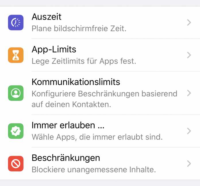 Die Kommunikationslimits hat Apple mit iOS 13.3 nachgereicht.