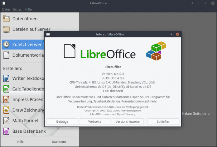 LibreOffice 6.4 ist das letzte Feature-Release vor Version 7: Die Document Foundation hat die Versionsnummer des Entwicklungszweigs auf 7.0.0.0.alpha0 geändert. Das nächste LibreOffice soll bis zum Sommer 2020 fertig werden.