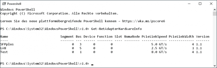Unter Windows liefert der Powershell-Befehl Get-NetAdapterHardwareInfo dieselben Infos.