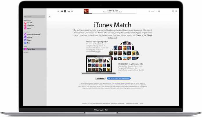 iTunes Match bietet Apple weiterhin an – als Cloud-Sync für die Musikbibliothek ohne Apple-Music-Abo.