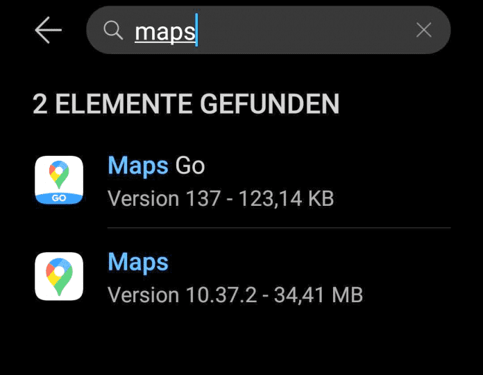 Die Go-Variante von Google Maps spart erheblich Speicherplatz, läuft dafür aber nur im Browser.
