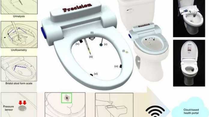 Smarte Toilette mit Anus-Erkennung und Fäkalienanalyse
