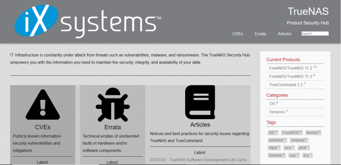 Ab Version 12.0 finden sich in TrueNAS alle Sicherheitsinformationen an einer zentralen Stelle.