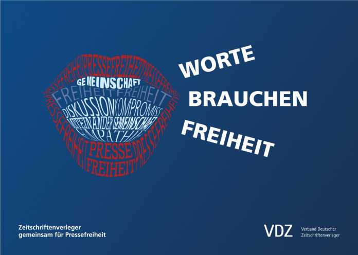Kampagnenmotiv vom Verband Deutscher Zeitschriftenverleger.