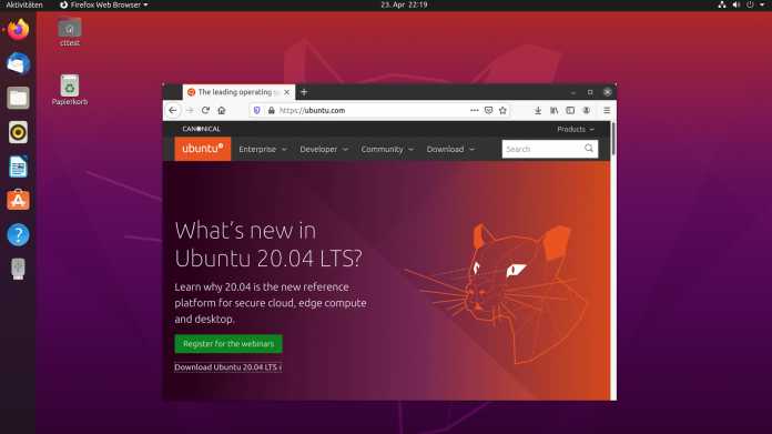 Ubuntu 20.04 LTS: Aufgefrischter Desktop und erweiterter längerer Support